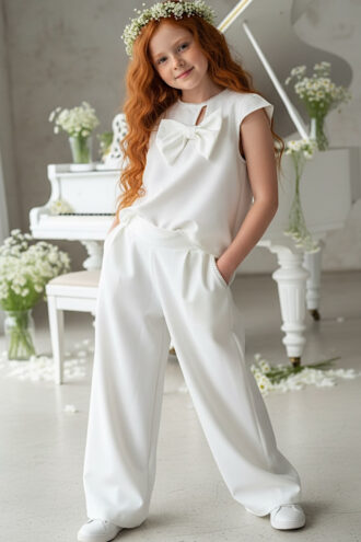 Komplet bluzka i spodnie Perełki Kokarda